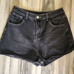 Womens Black Jean Shorts
